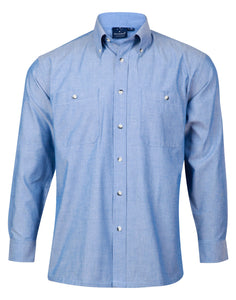 JCBS03L Men's Chambray Long Sleeve