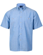 JCBS03S Men's Chambray Short Sleeve