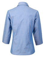 JCBS04 Ladies' Chambray 3/4 Sleeve