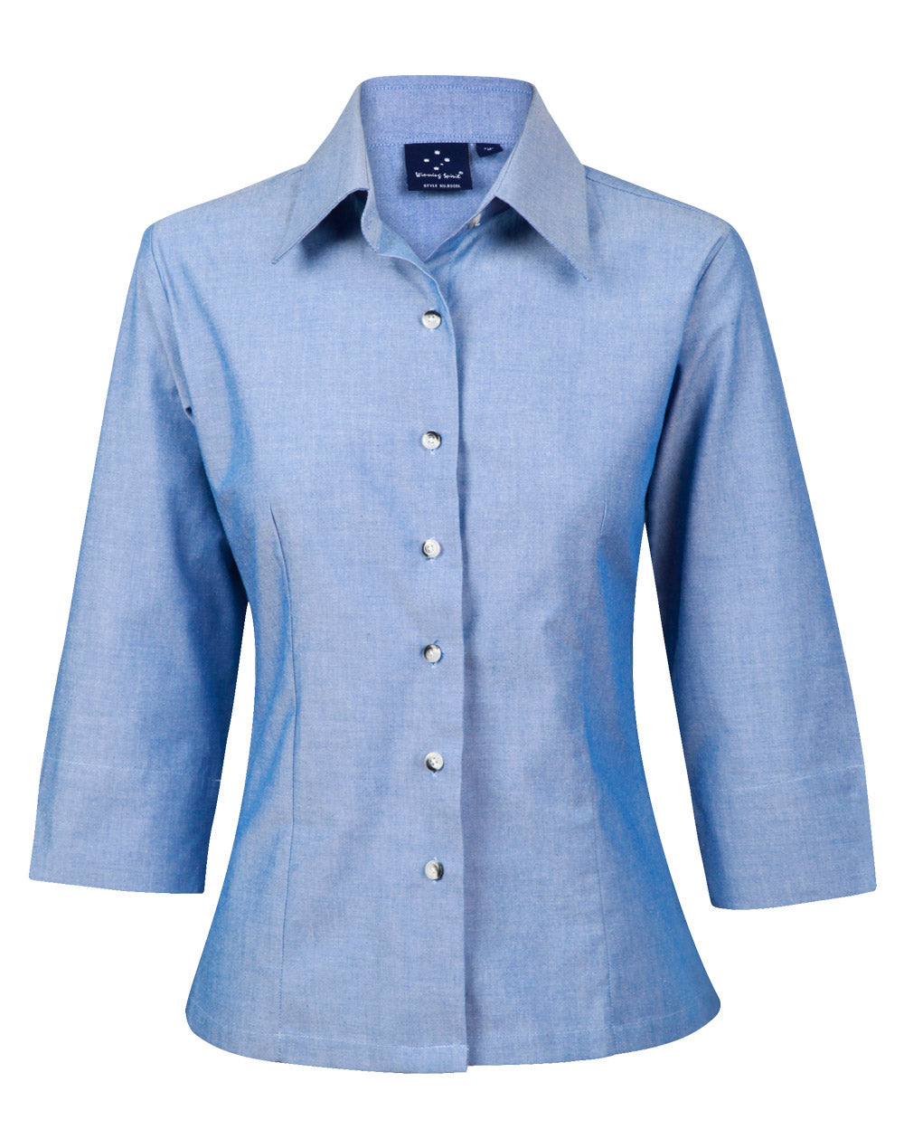 JCBS04 Ladies' Chambray 3/4 Sleeve