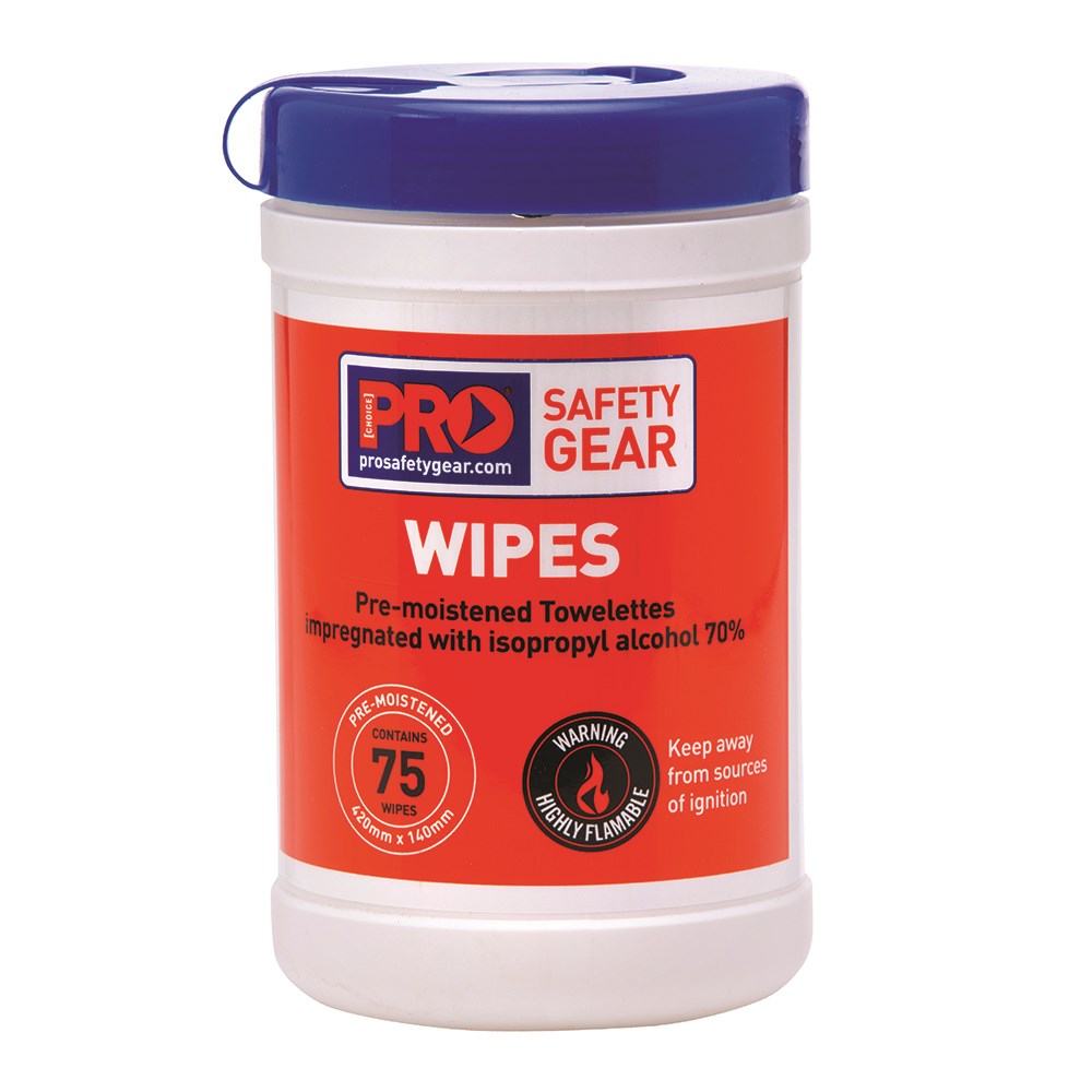 JCCW75 Isopropyl Wipes 75 Wipe Canister