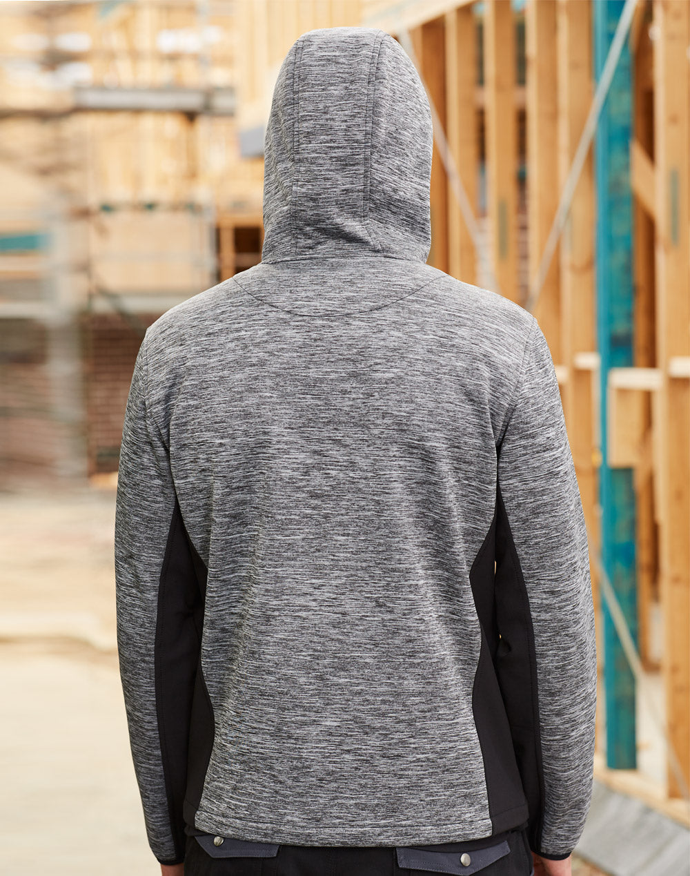 JCJK49 LAMINATED FUNCTIONAL KNIT HOODIE