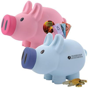 Priscilla Pig® (Pink) and Patrick Pig® (Blue) Coin Bank  #JC240