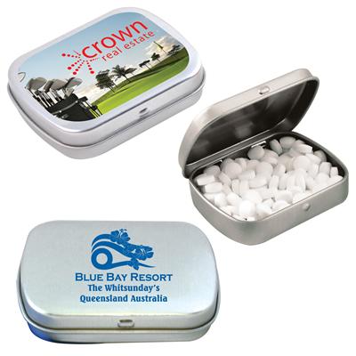 Sugar Free Breath Mints in Silver Tin  #JC804