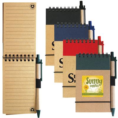 Tradie Cardboard Notebook with Pen  #JC8334