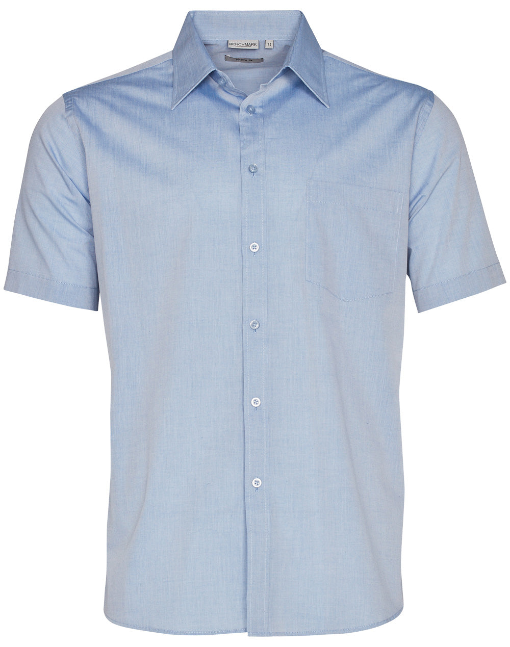 JCM7011 Men's Fine Chambray Short Sleeve Shirt