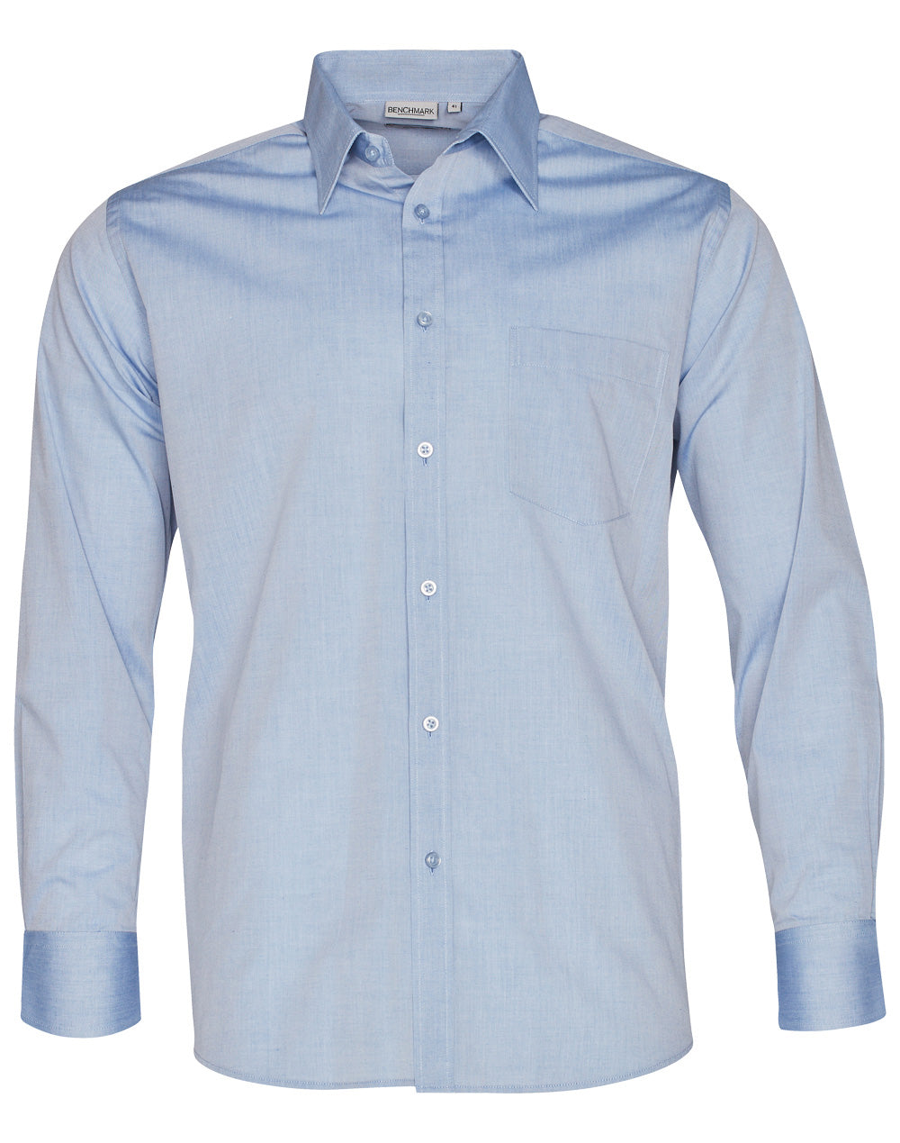 JCM7012 Men's Fine Chambray Long Sleeve Shirt