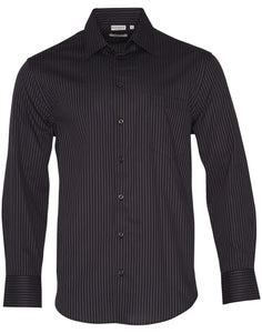 JCM7132 Men's Dobby Stripe long sleeve shirt