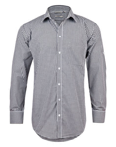 JCM7300L Men’s Gingham Check Long Sleeve Shirt with Roll-up Tab Sleeve