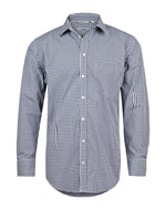 JCM7300L Men’s Gingham Check Long Sleeve Shirt with Roll-up Tab Sleeve