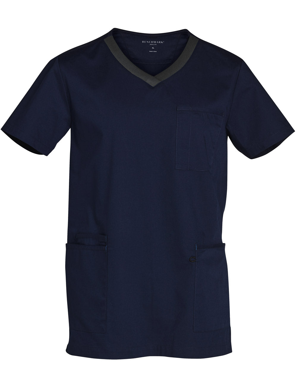 JCM7650 MENS V-NECK CONTRAST TRIM SCRUB TOP