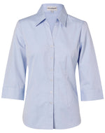 JCM8013 Women's Fine Chambray 3/4 Sleeve Shirt