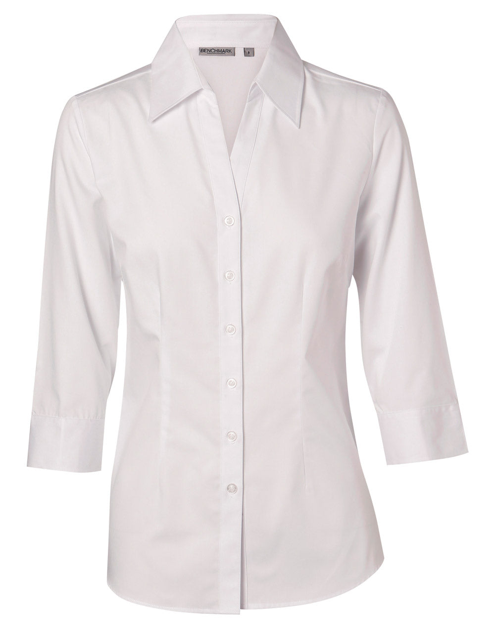 JCM8040Q Women's CVC Oxford 3/4 Sleeve Shirt