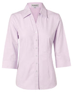 JCM8040Q Women's CVC Oxford 3/4 Sleeve Shirt