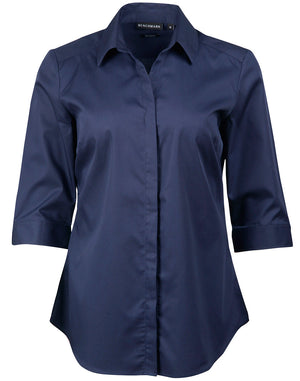 JCM8110Q BARKLEY LADIES TAPED SEAM 3/4 SLEEVE SHIRT