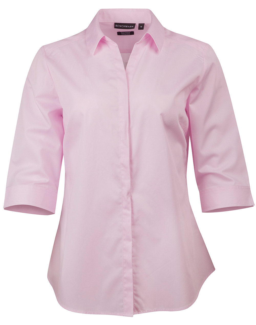 JCM8110Q BARKLEY LADIES TAPED SEAM 3/4 SLEEVE SHIRT