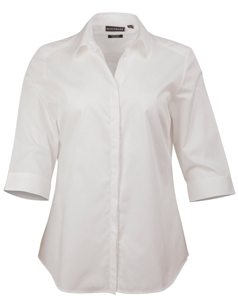 JCM8110Q BARKLEY LADIES TAPED SEAM 3/4 SLEEVE SHIRT