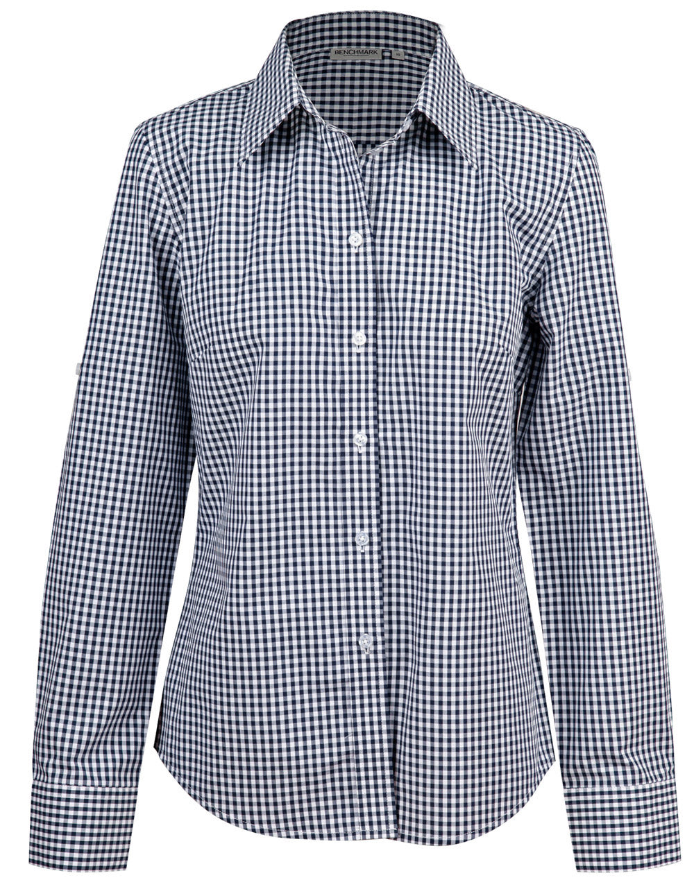 JCM8300L Ladies’ Gingham Check Long Sleeve Shirt