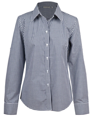 JCM8300L Ladies’ Gingham Check Long Sleeve Shirt