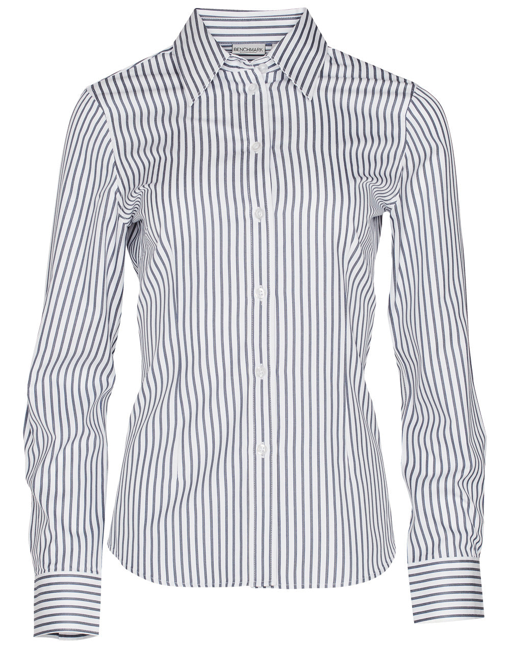 JCM8310L Ladies' Executive Sateen Stripe Long Sleeve Shirt