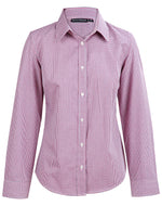 JCM8340L Ladies’ Two Tone Mini Gingham Long Sleeve Shirt