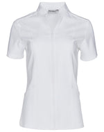 JCM8636S WOMEN"S FULL ZIP FRONT SHORT SLEEVE TUNIC