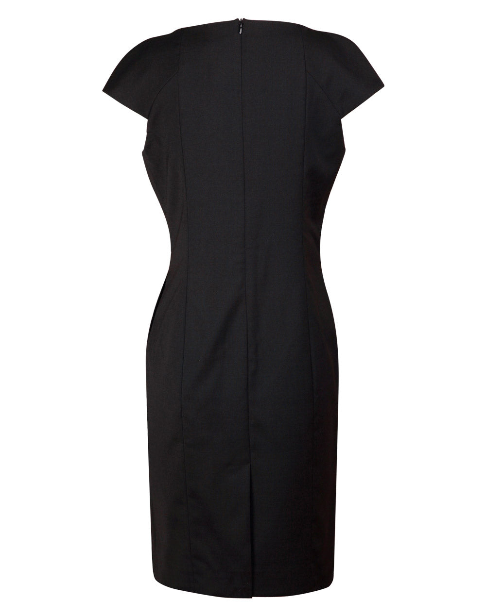 JCM9281 Ladies’ Wool Blend Stretch Cap Sleeve Dress