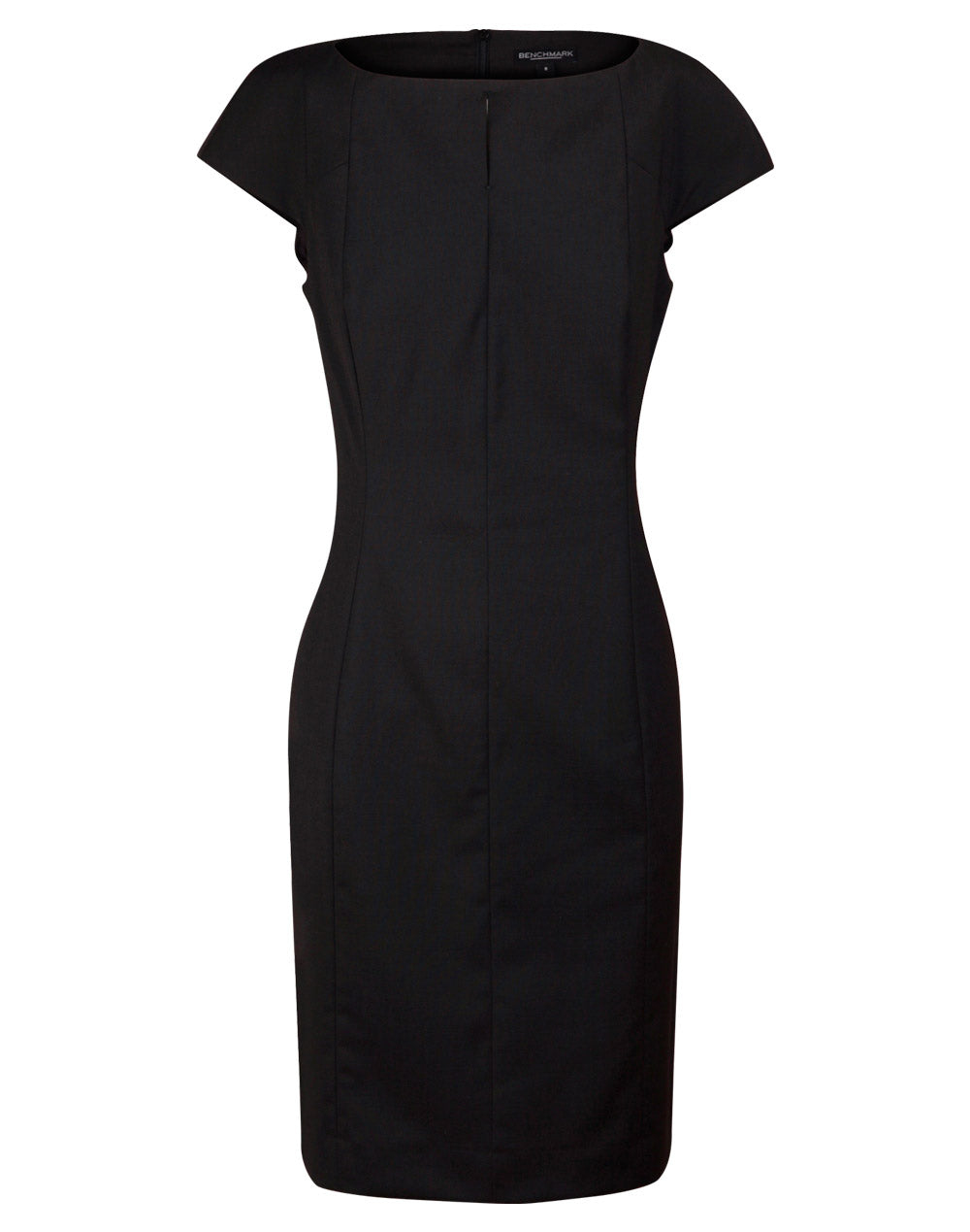 JCM9281 Ladies’ Wool Blend Stretch Cap Sleeve Dress