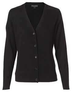 JCM9602 Women's V-Neck Long Sleeve Cardigan