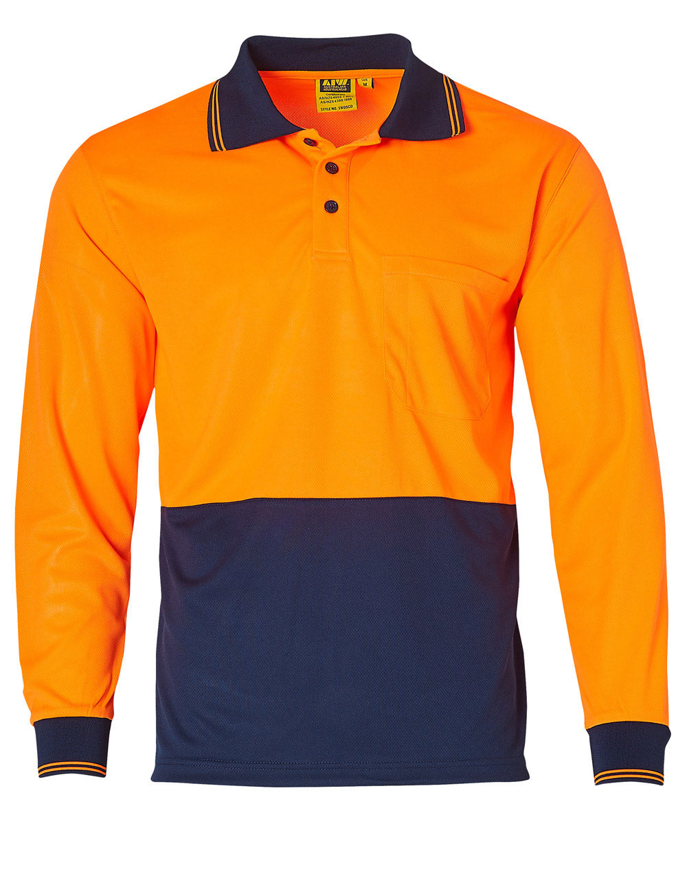 JCSW05CD High Visibility Long Sleeve Polo