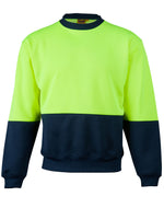 JCSW09 HI-VIS 2 TONE CREW NECK