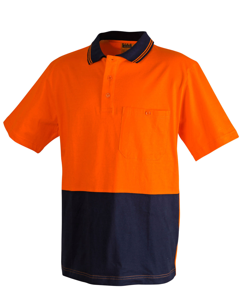 JCSW35 Cotton Jersey Two Tone Safety Polo