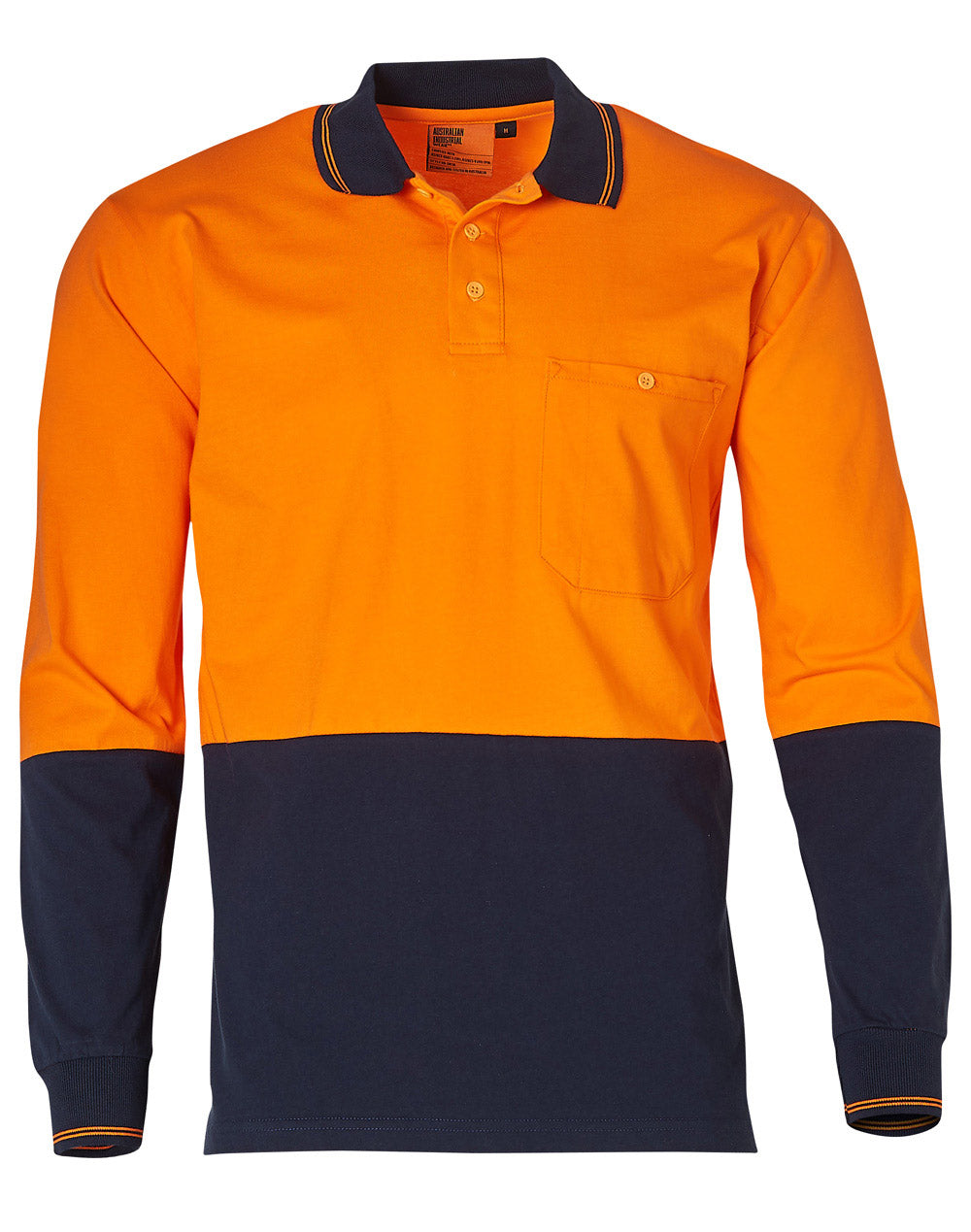 JCSW36 Cotton Jersey two tone Long Sleeve Safety Polo