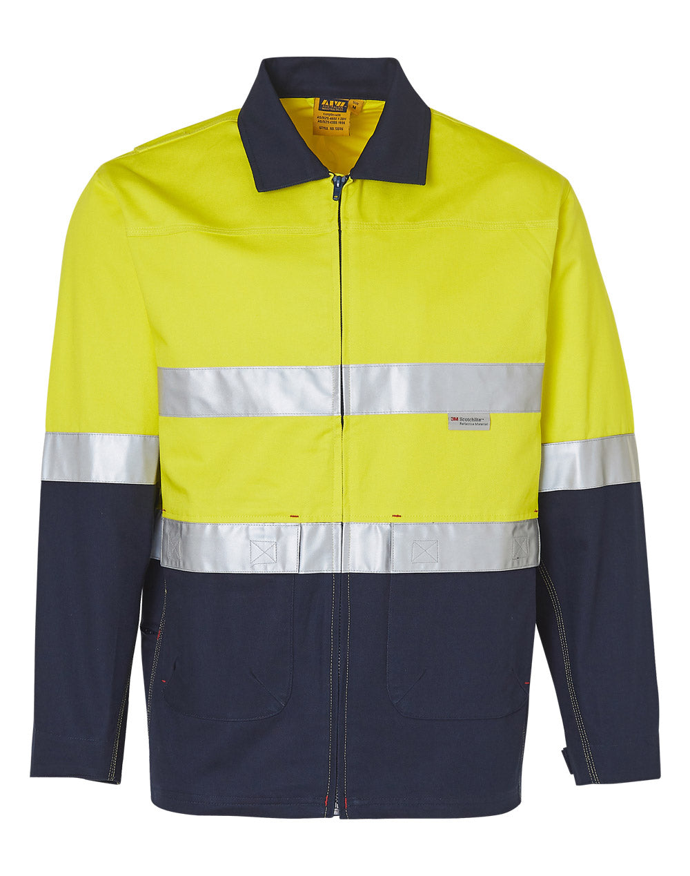 JCSW46 HI-VIS COTTON JACKET WITH 3M TAPES