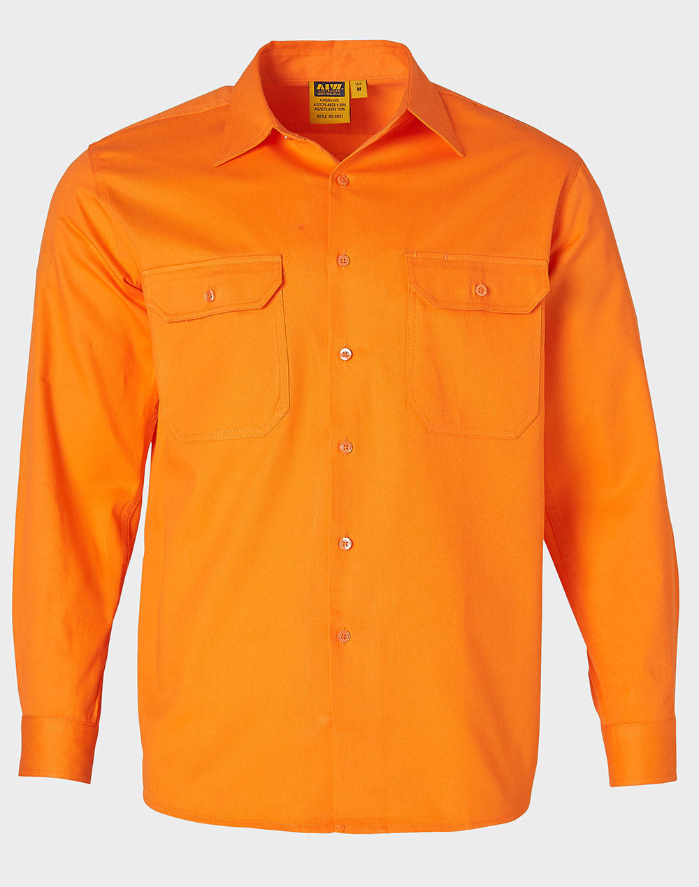 JCSW51 MEN'S HI-VIS L/S DRILL SHIRT