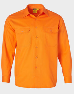 JCSW51 MEN'S HI-VIS L/S DRILL SHIRT