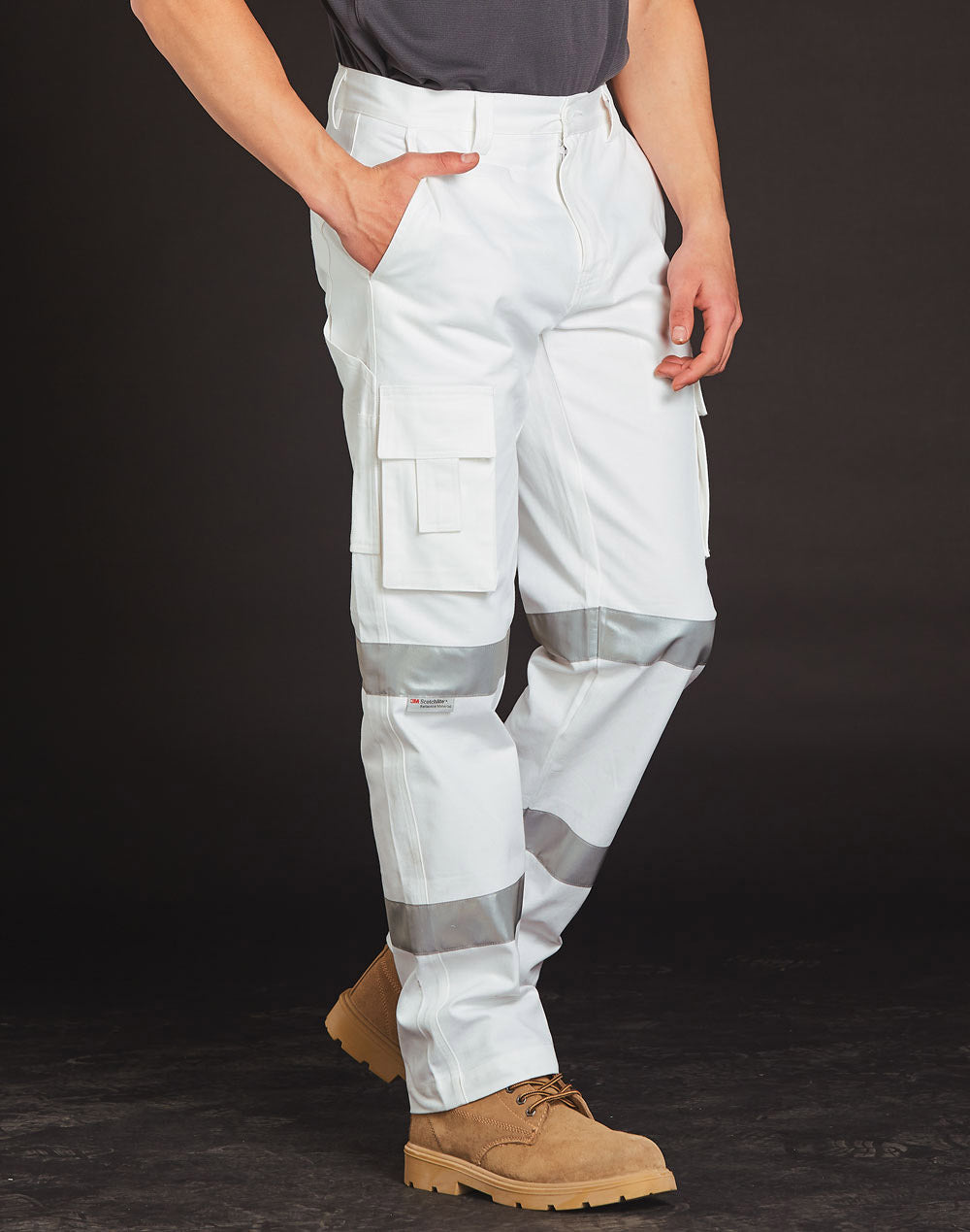 JCWP18HV Mens White Safety pants