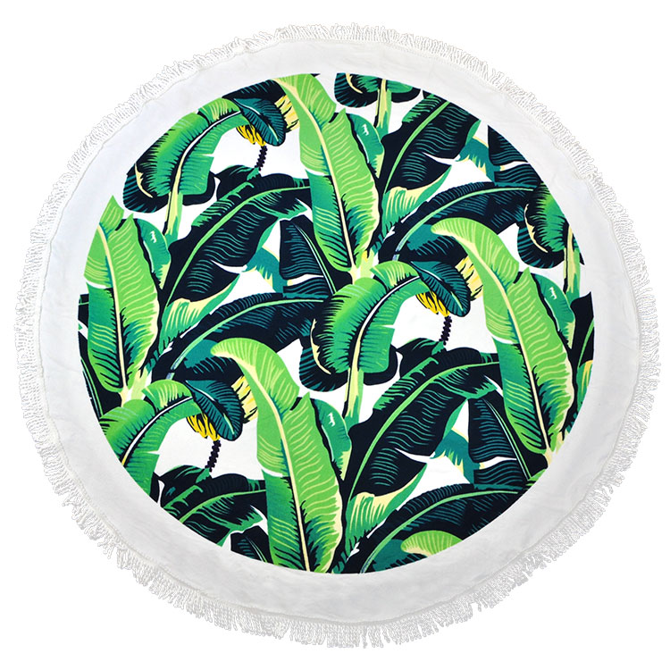 JCERT7 - Banana Leaf Round Towel