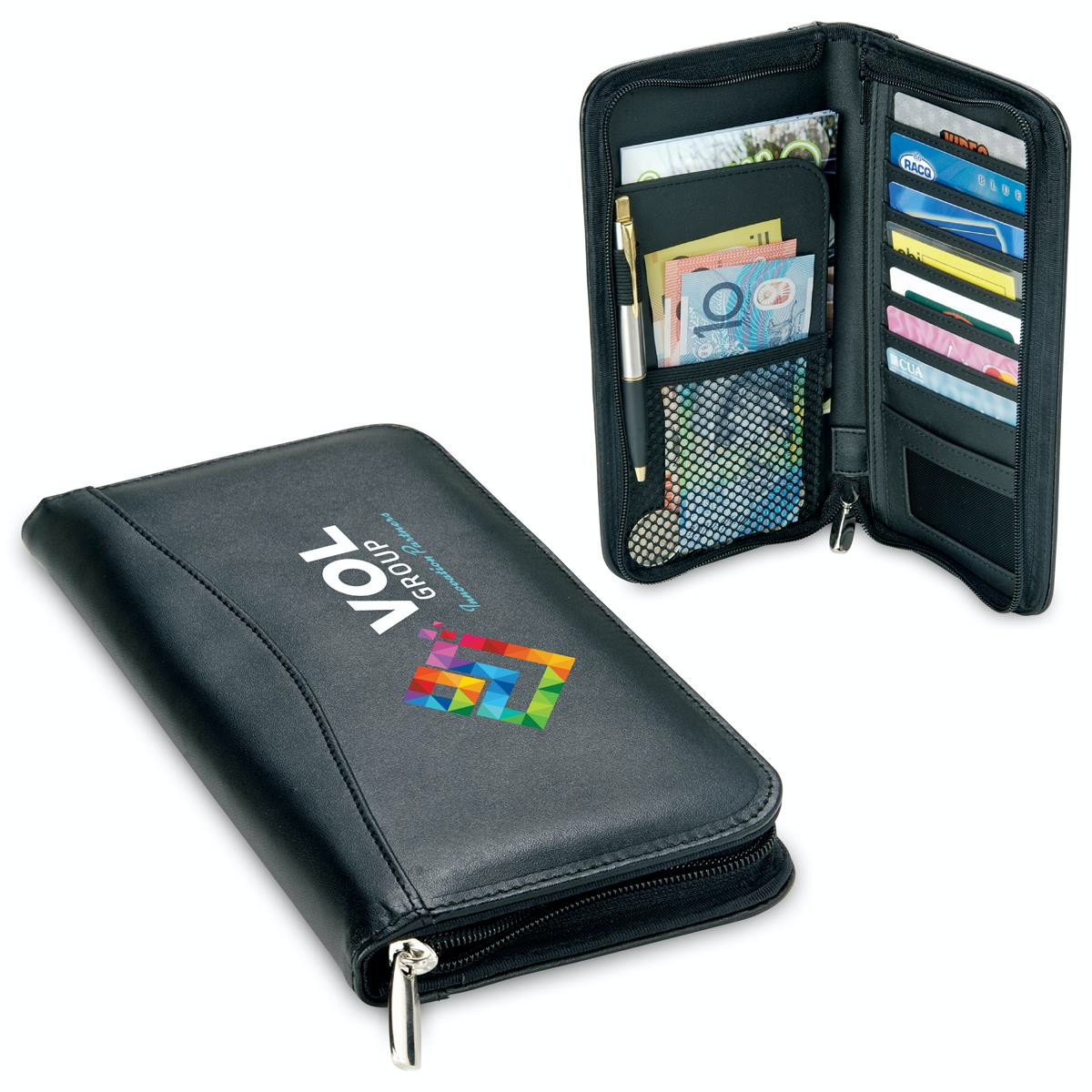 JCB253 Bonded Leather Travel Wallet