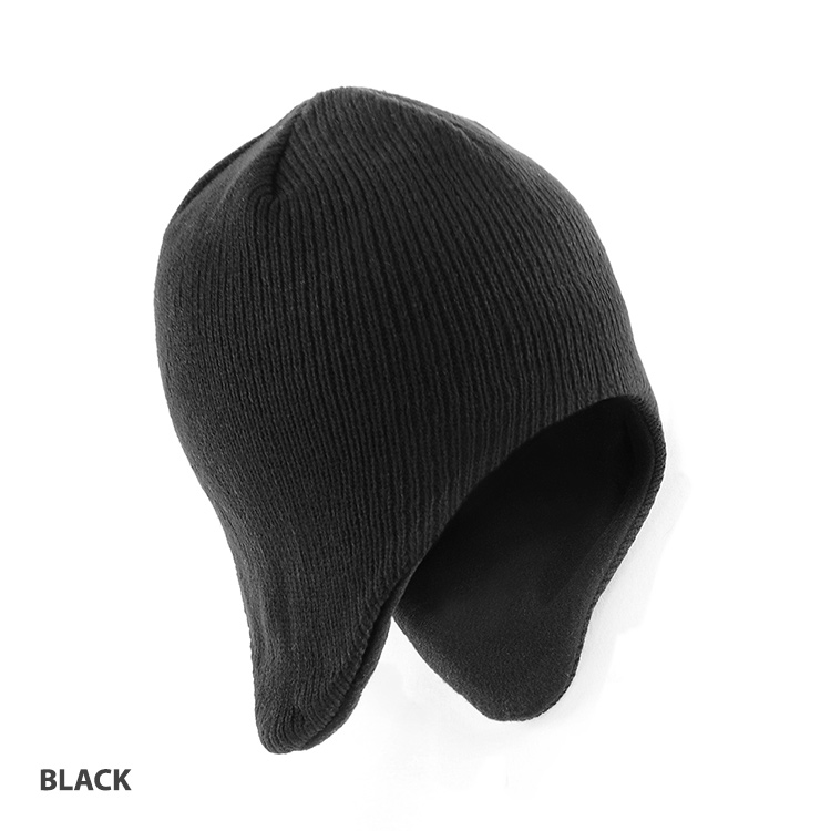 JCAH750 ACRYLIC/POLAR FLEECE BEANIE WITH EAR FLAP