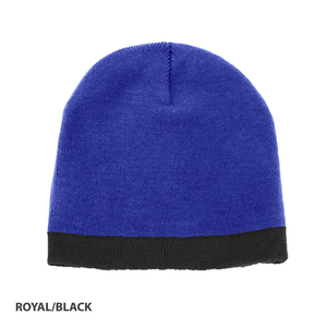 JCAH097 ACRYLIC TWO-TONE BEANIE